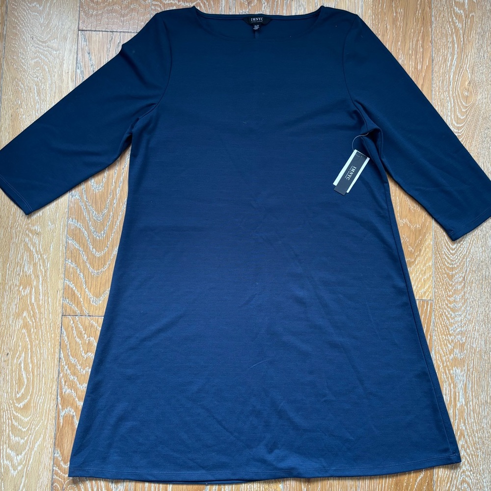 Isaac Mizrahi Blue Long Sleeve Dress - Picture 2 of 9